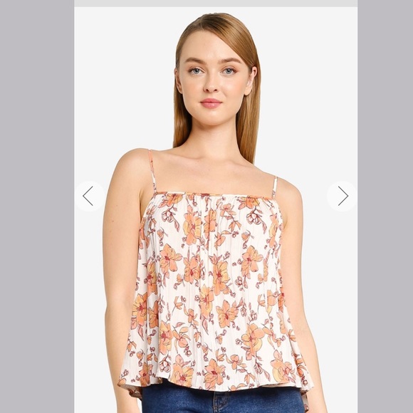 Free People Ivory Combo Hot Take Print Cami - Picture 4 of 7